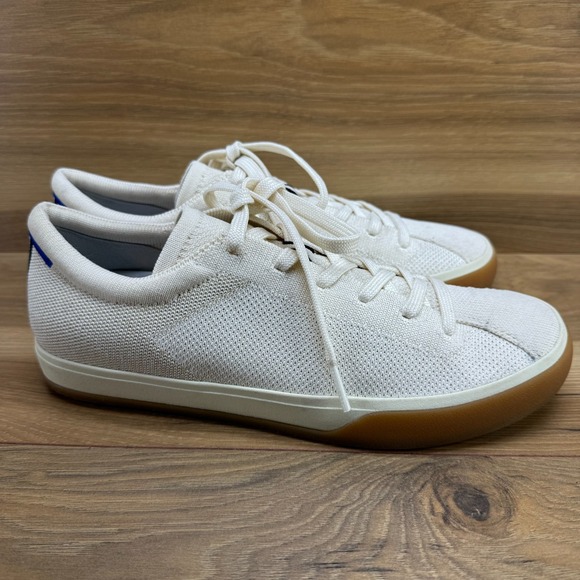 Women’s Cream Knit Athletic Sneakers with Gum Sole - Picture 5 of 11
